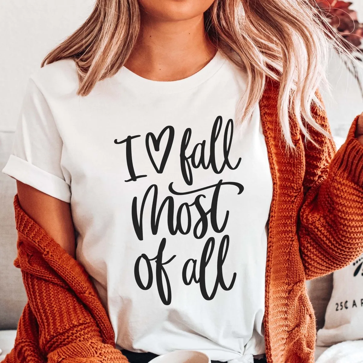 I Love Fall Most Of All Bella Graphic Tee sold by Roxie’s Picks product image thumbnail 3
