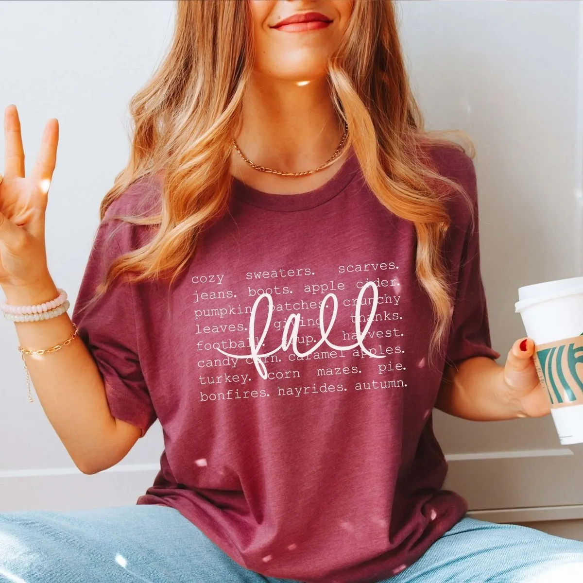 Fall Cozy Sweaters Bella Graphic Tee sold by Roxie’s Picks product image thumbnail 5