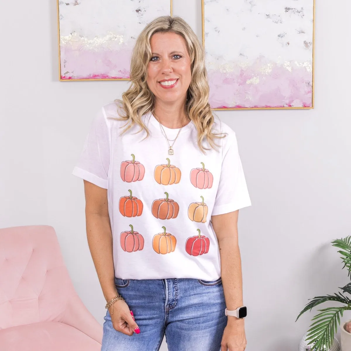 Pumpkin Collage Patch Bella Graphic Tee sold by Roxie’s Picks