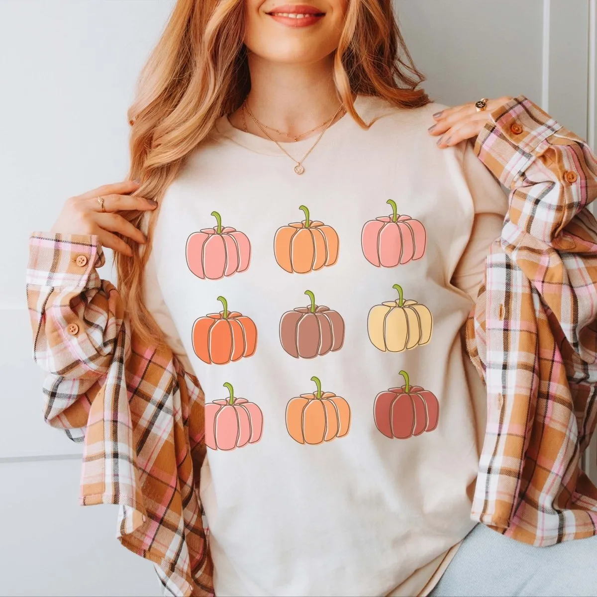 Pumpkin Collage Patch Bella Graphic Tee sold by Roxie’s Picks product image thumbnail 2