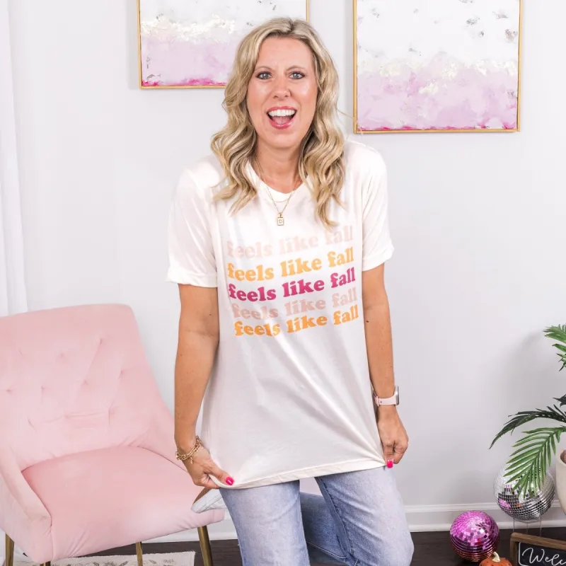 Feels Like Fall Bella Graphic Tee sold by Roxie’s Picks