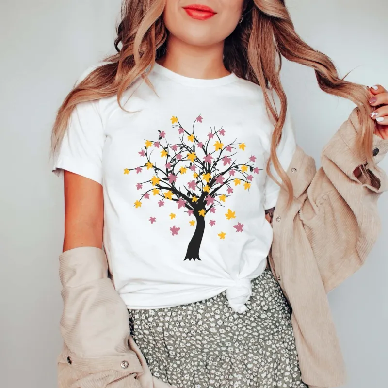 Tree With Leaves Bella Graphic Tee sold by Roxie’s Picks