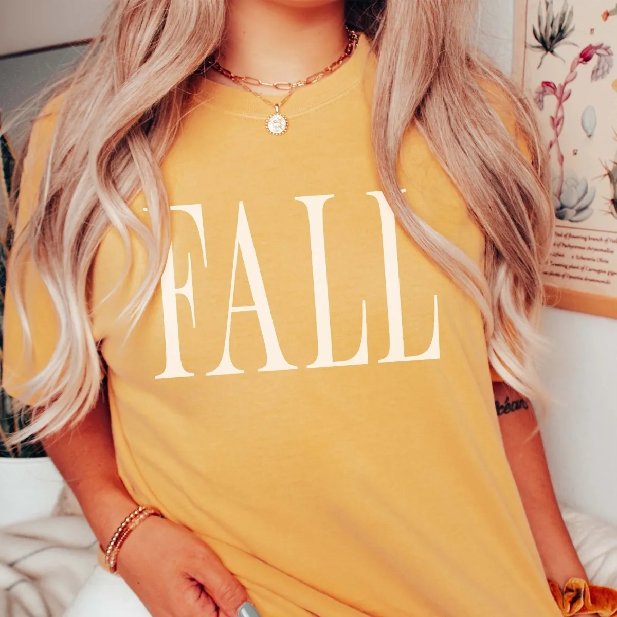 Fall Bold Tall Letter Comfort Color Graphic Tee sold by Roxie’s Picks product image thumbnail 2