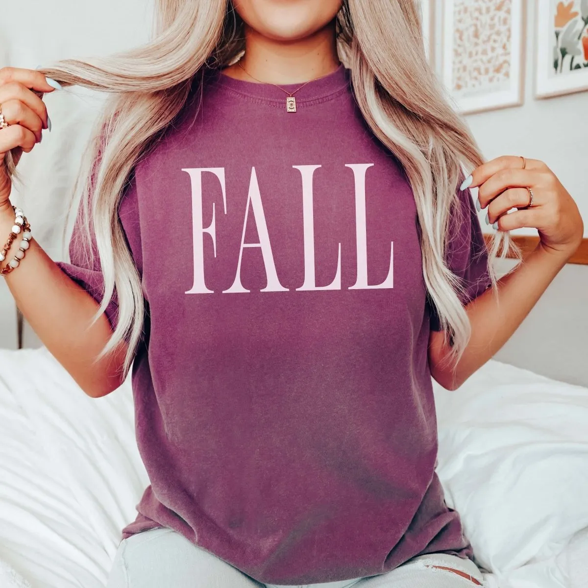 Fall Bold Tall Letter Comfort Color Graphic Tee sold by Roxie’s Picks product image thumbnail 4