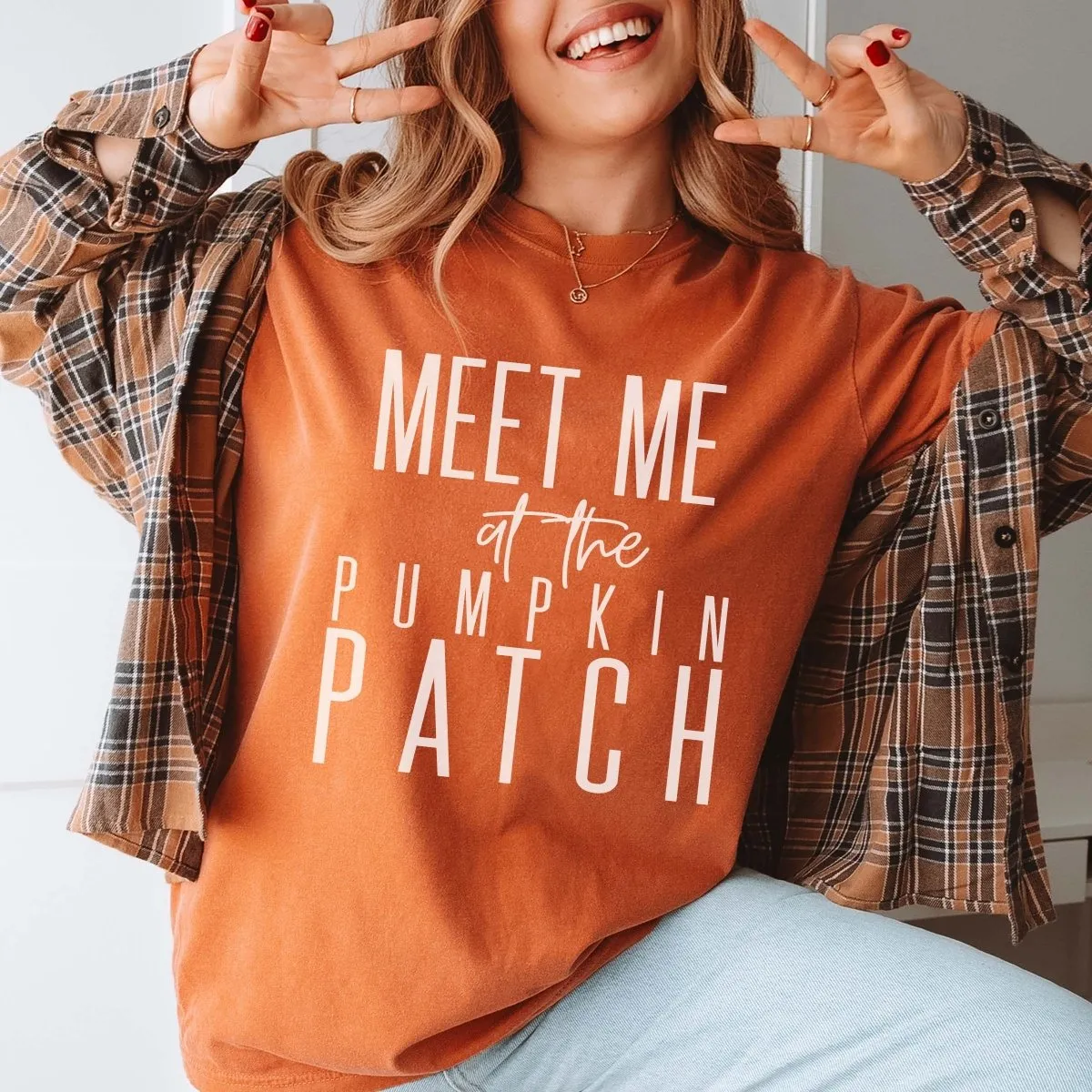 Meet Me At The Pumpkin Patch Comfort Color Graphic Tee sold by Roxie’s Picks product image thumbnail 4