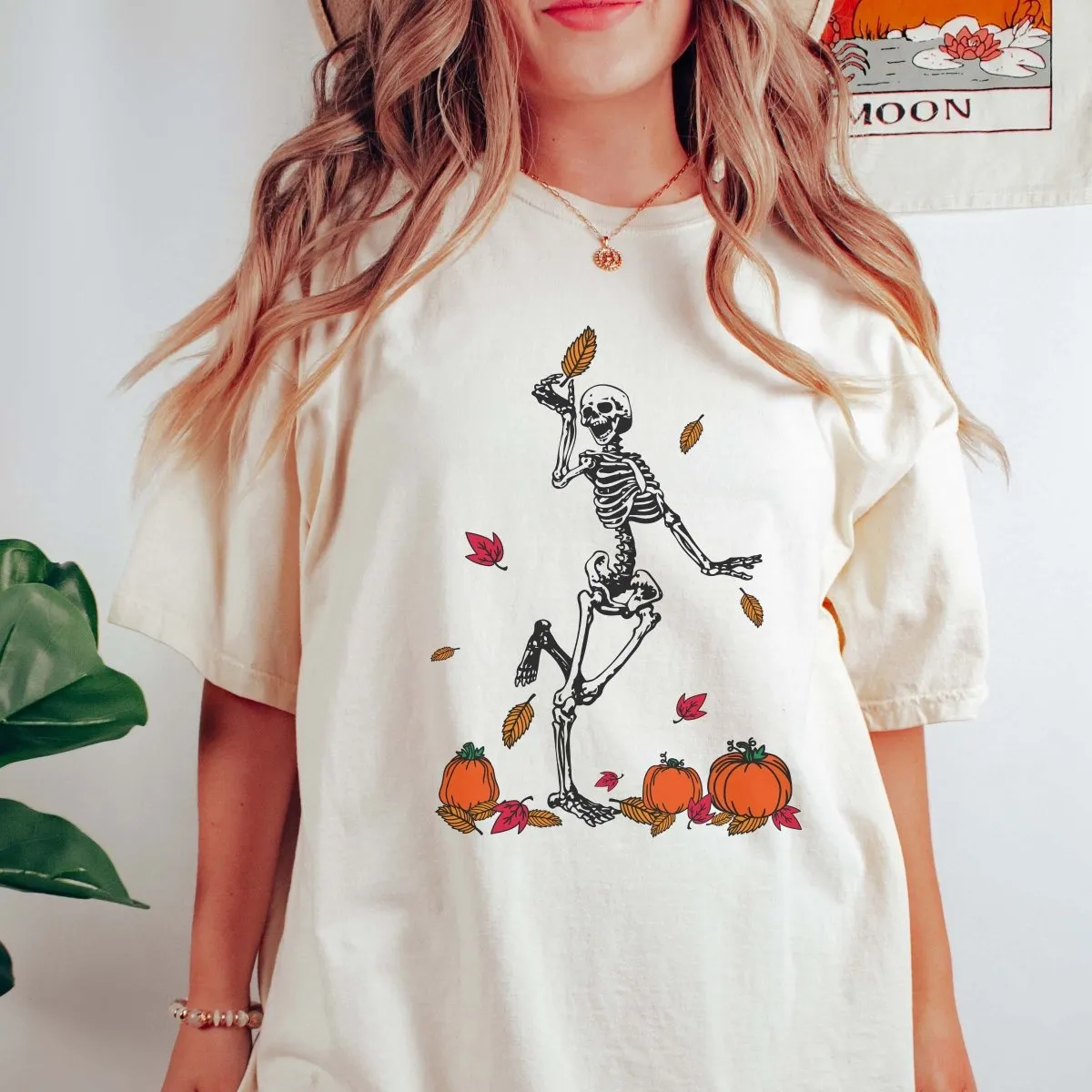 Fall Dancing Skeletons Comfort Color Graphic Tee sold by Roxie’s Picks