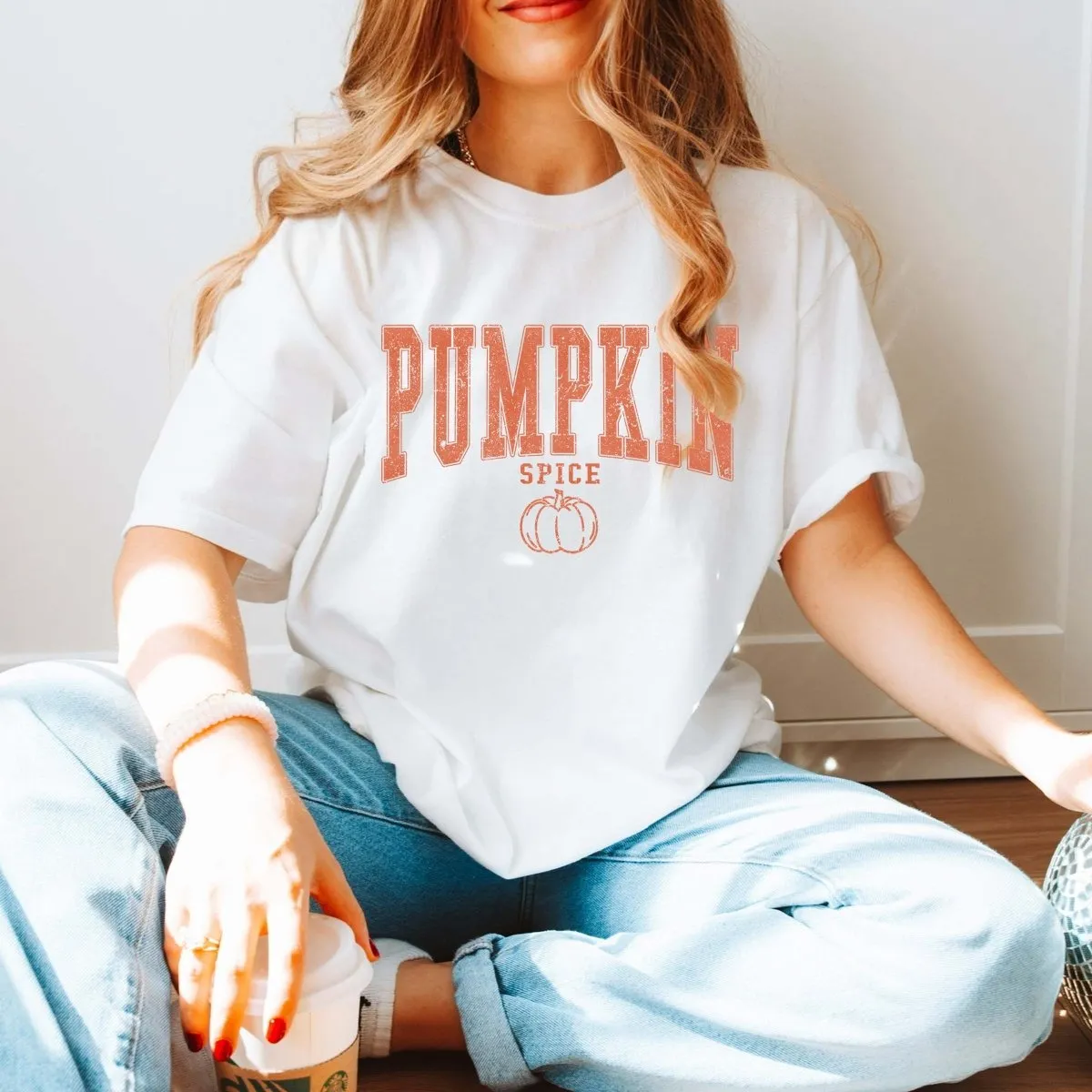 Pumpkin Spice With Pumpkin Comfort Color Graphic Tee sold by Roxie’s Picks product image thumbnail 4