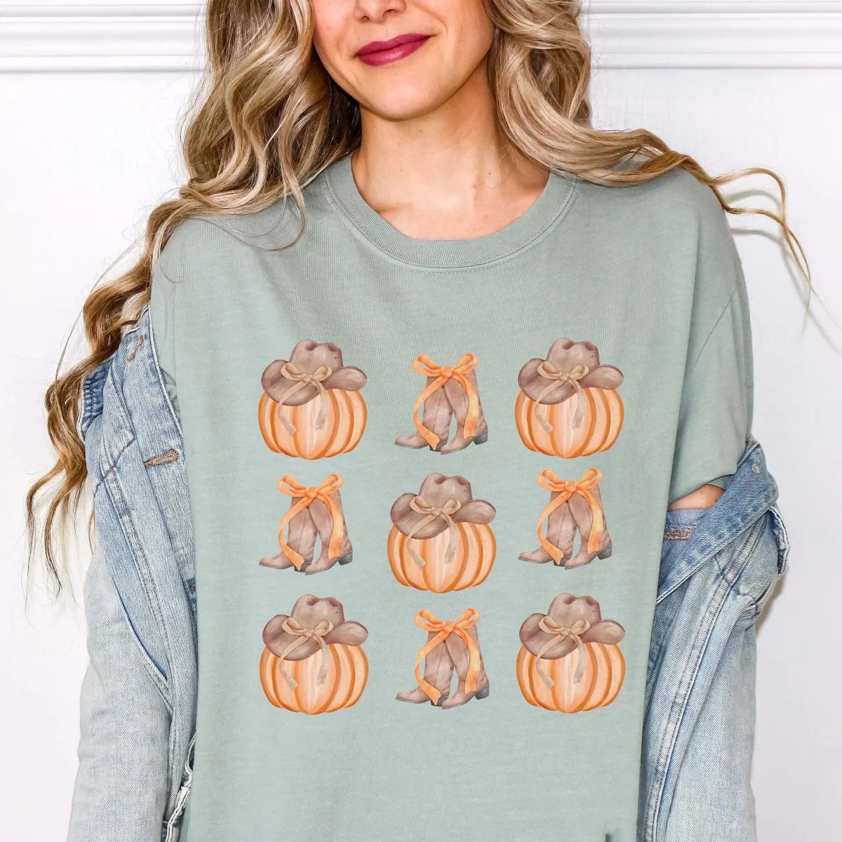 Pumpkin Country Collage Comfort Color Graphic Tee sold by Roxie’s Picks product image thumbnail 2
