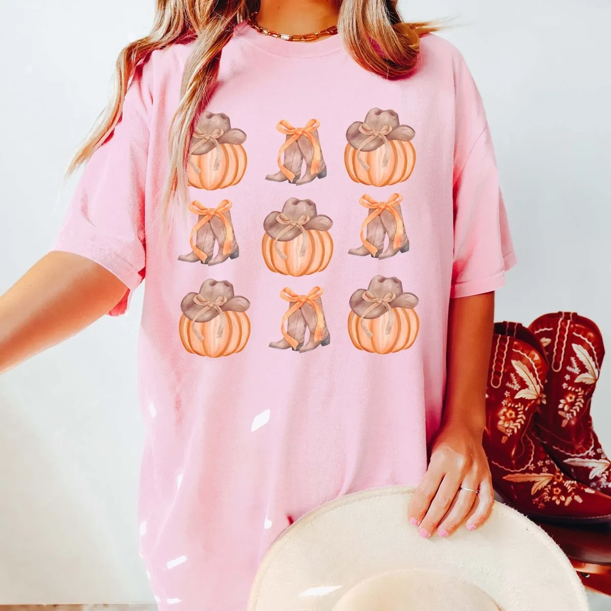 Pumpkin Country Collage Comfort Color Graphic Tee sold by Roxie’s Picks product image thumbnail 3