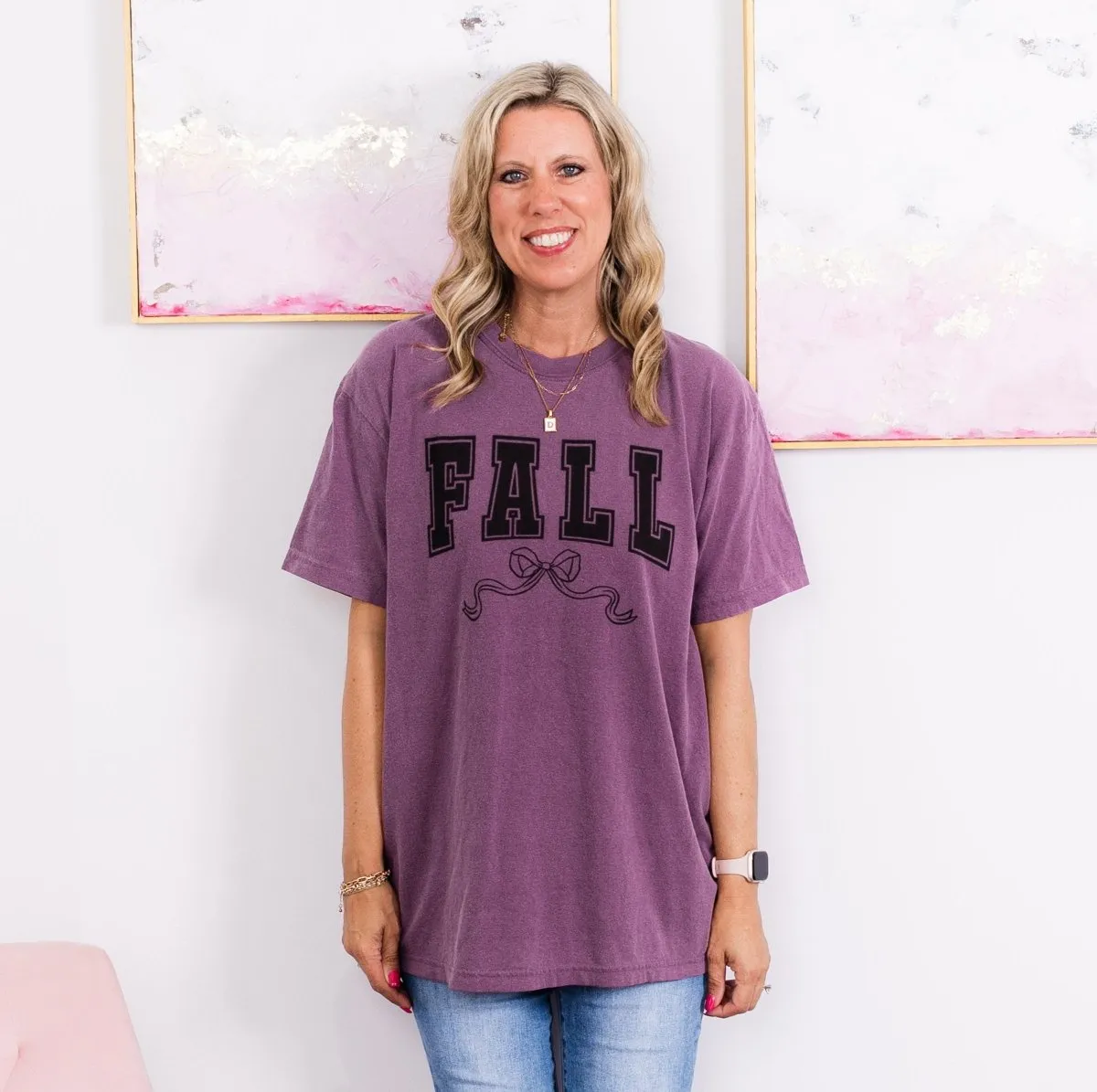 Fall Bow Comfort Color Graphic Tee sold by Roxie’s Picks product image thumbnail 2