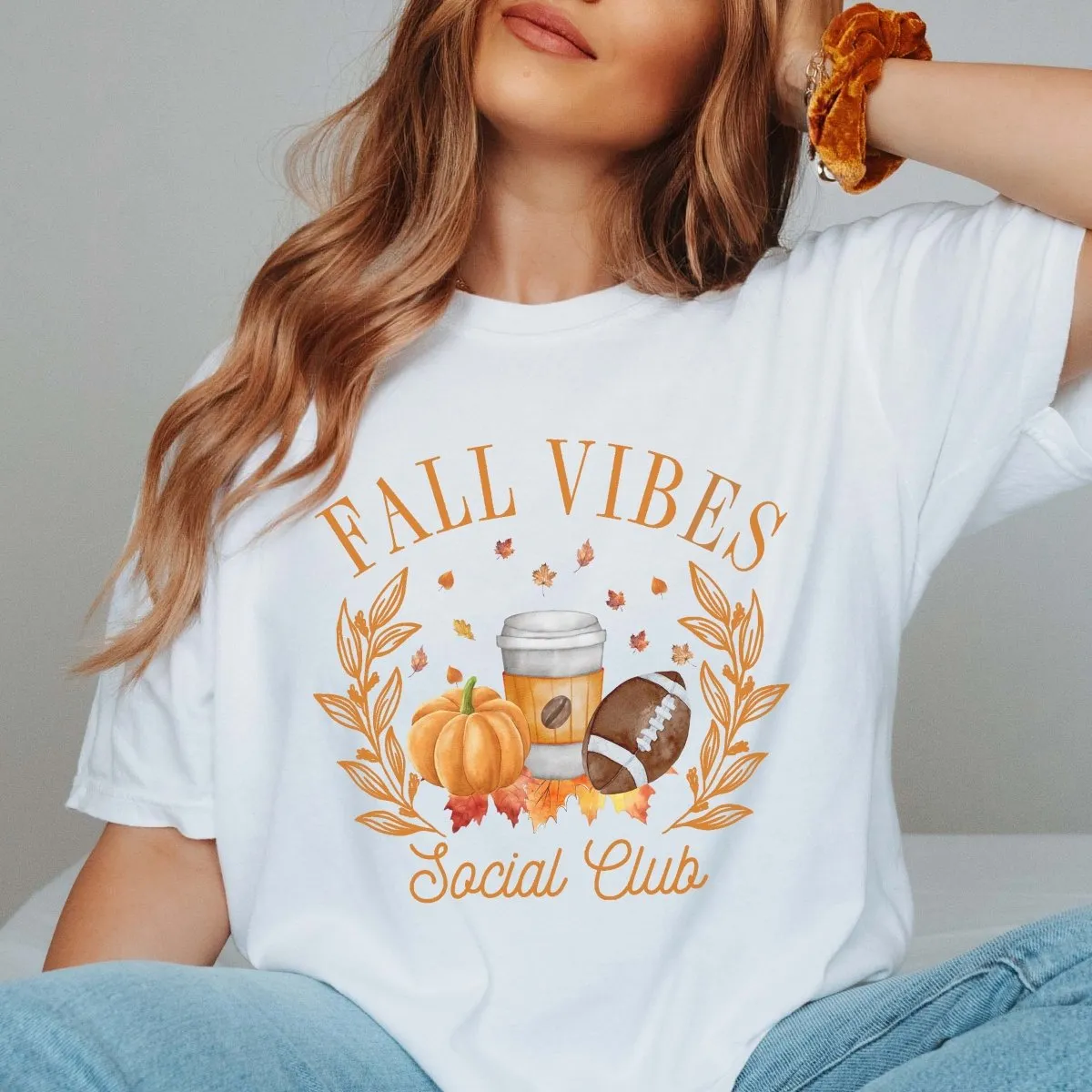 Fall Vibes Social Club Comfort Color Graphic Tee sold by Roxie’s Picks product image thumbnail 4