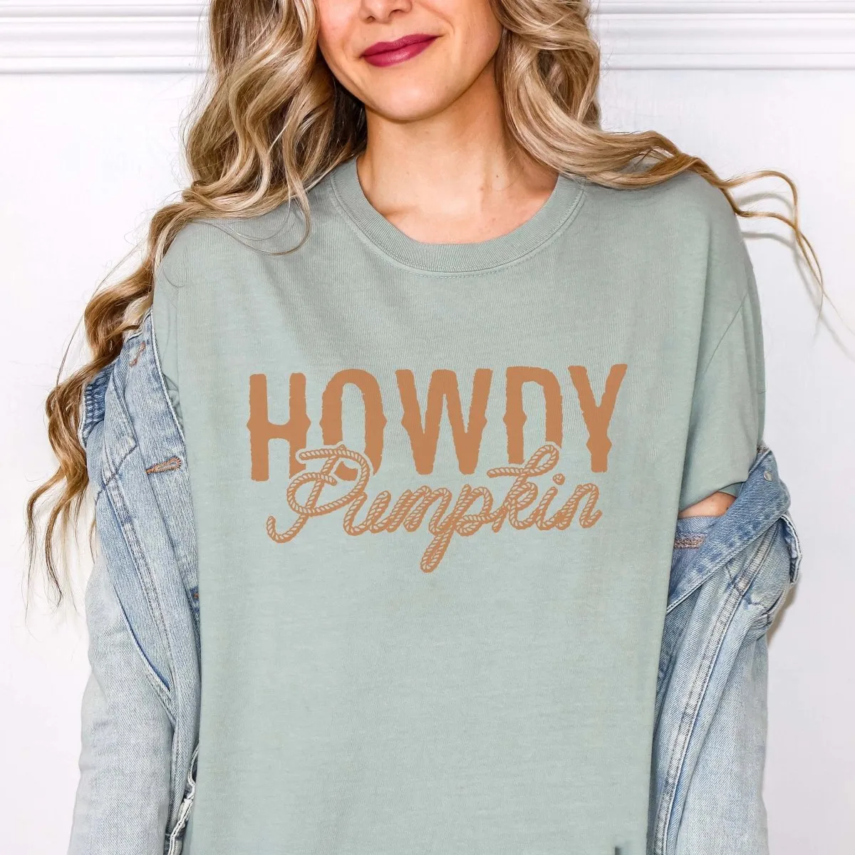 Howdy Pumpkin Comfort Color Graphic Tee sold by Roxie’s Picks product image thumbnail 3
