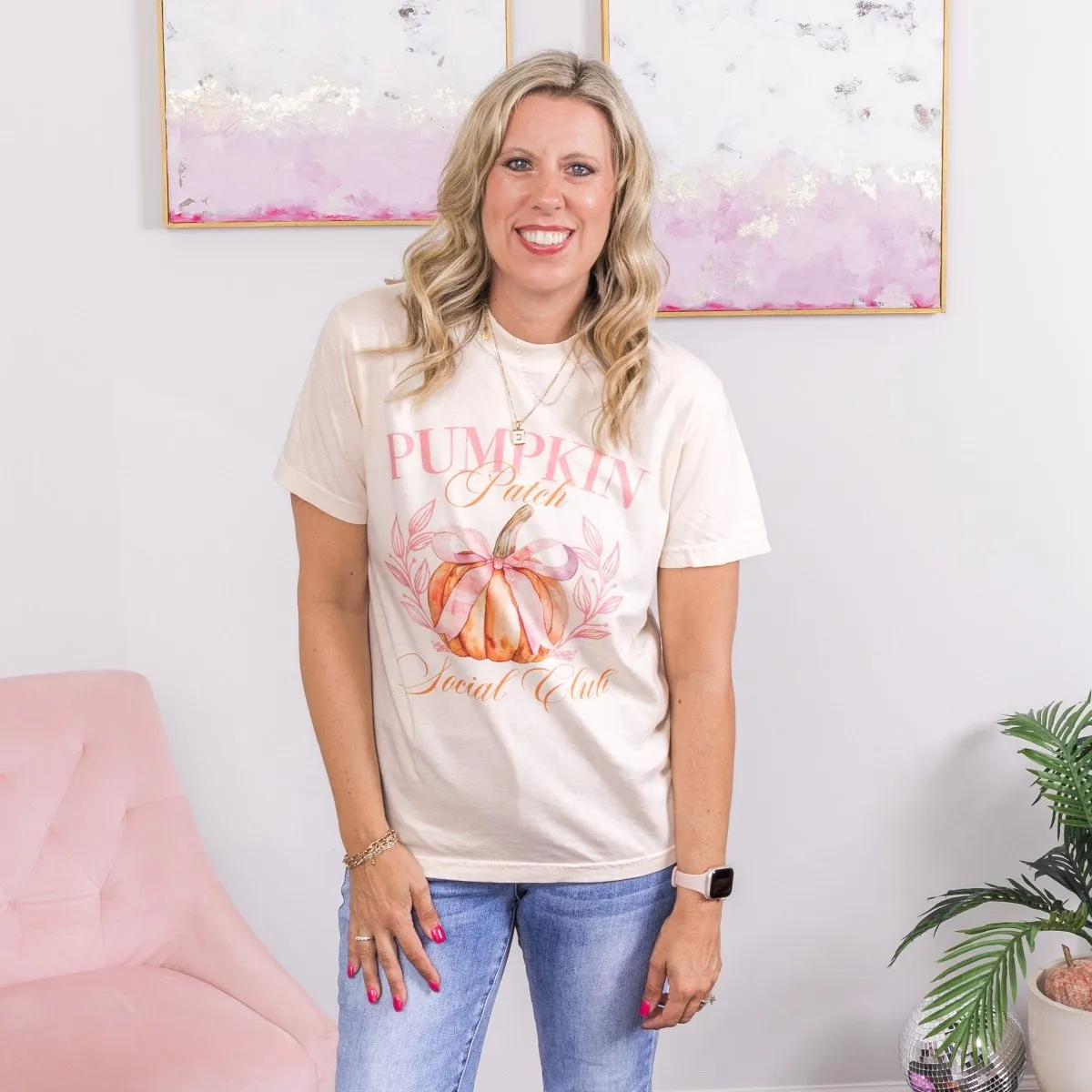 Pumpkin Patch Social Club Comfort Color Graphic Tee sold by Roxie’s Picks