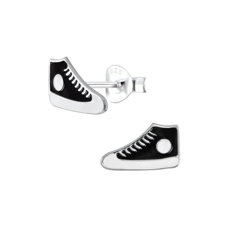 Shoe Earrings Black 925 Sterling Silver Hypoallergenic Earrings for Little Girls sold by Roxie’s Picks