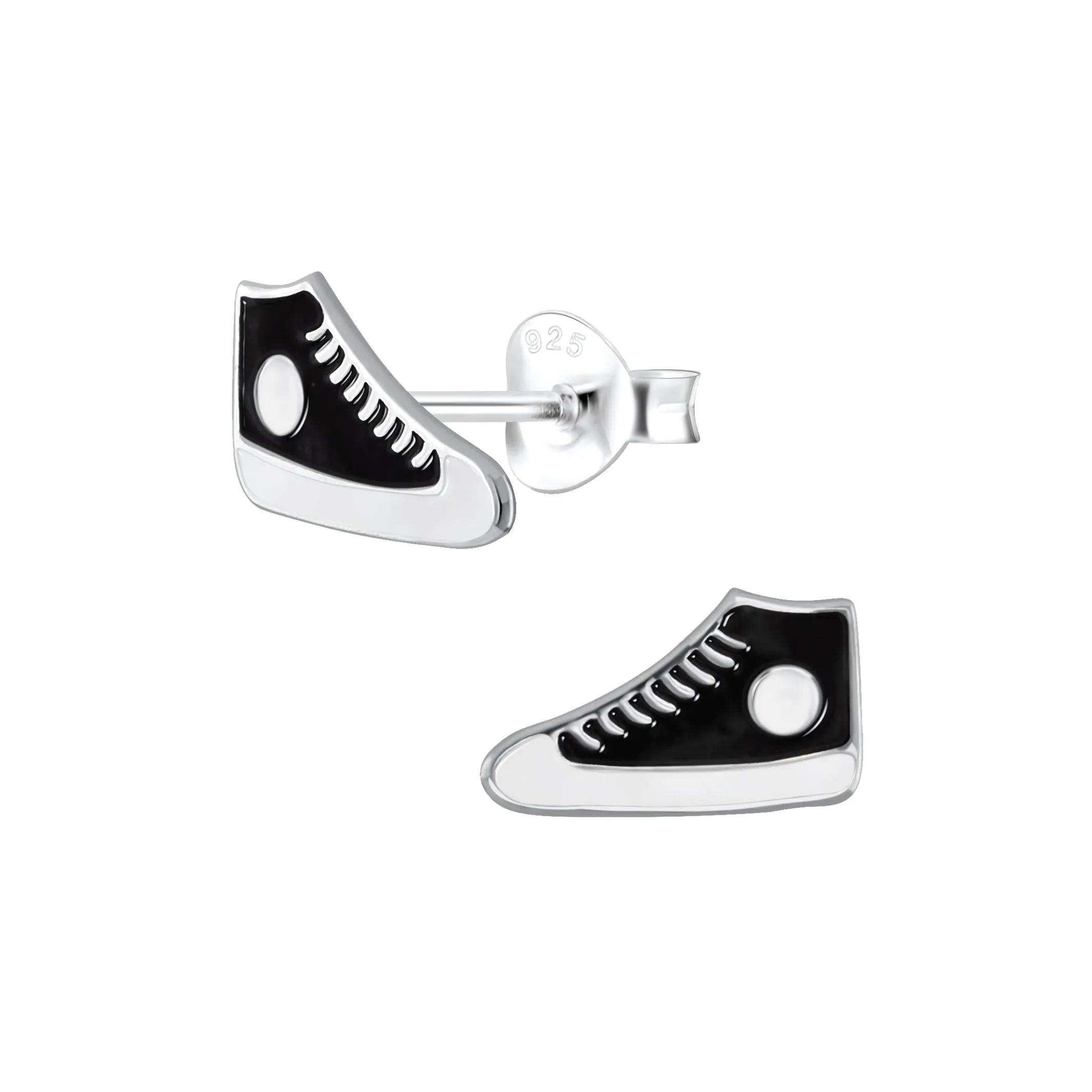 Shoe Earrings Black 925 Sterling Silver Hypoallergenic Earrings for Little Girls sold by Roxie’s Picks