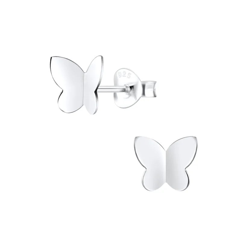 Silver Butterfly Earrings 925 Sterling Silver Hypoallergenic Earrings for Little Girls sold by Roxie’s Picks