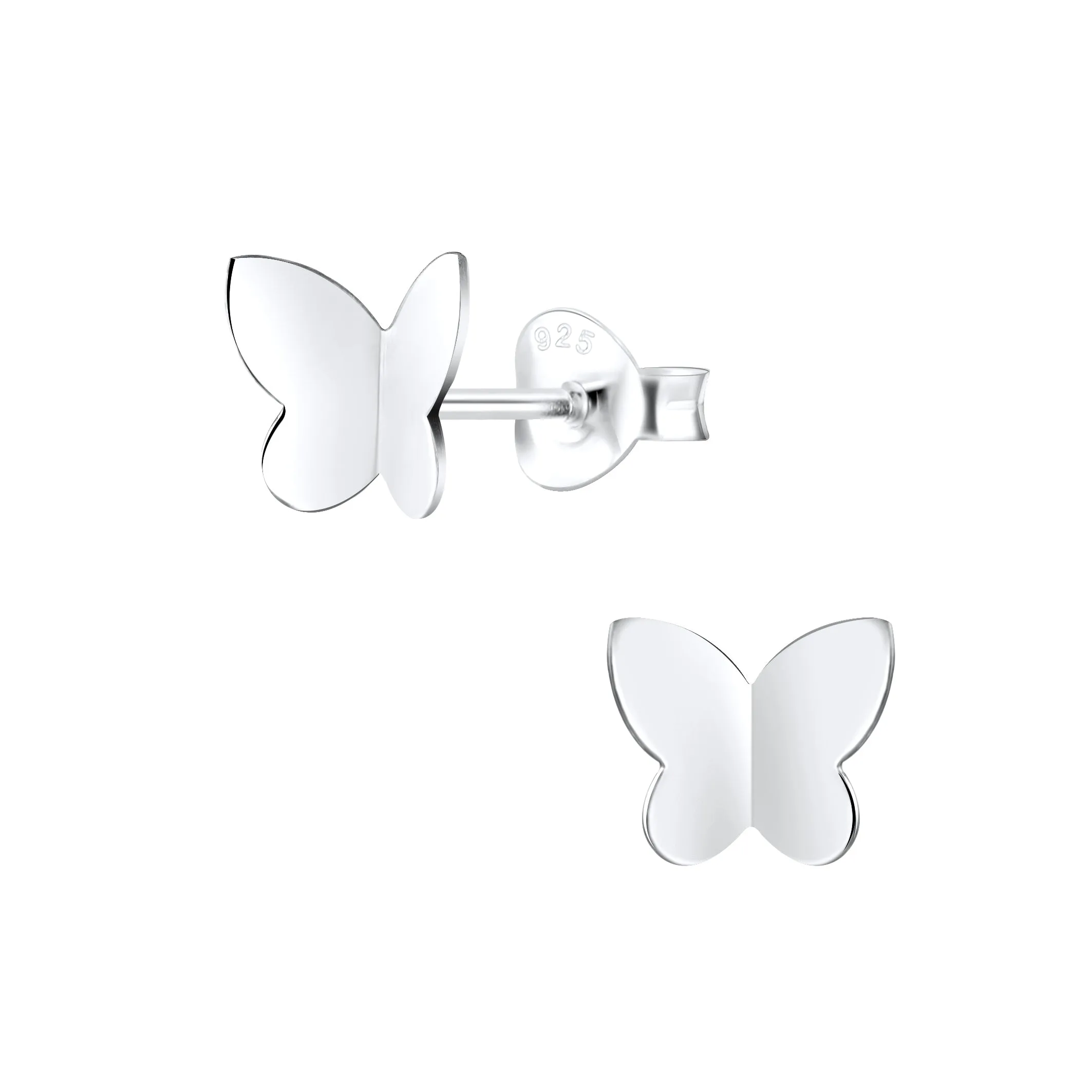 Silver Butterfly Earrings 925 Sterling Silver Hypoallergenic Earrings for Little Girls sold by Roxie’s Picks