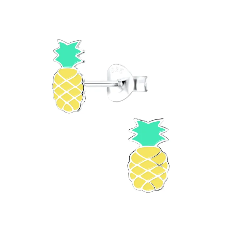 Yellow Pineapple Sterling Silver Earrings sold by Roxie’s Picks