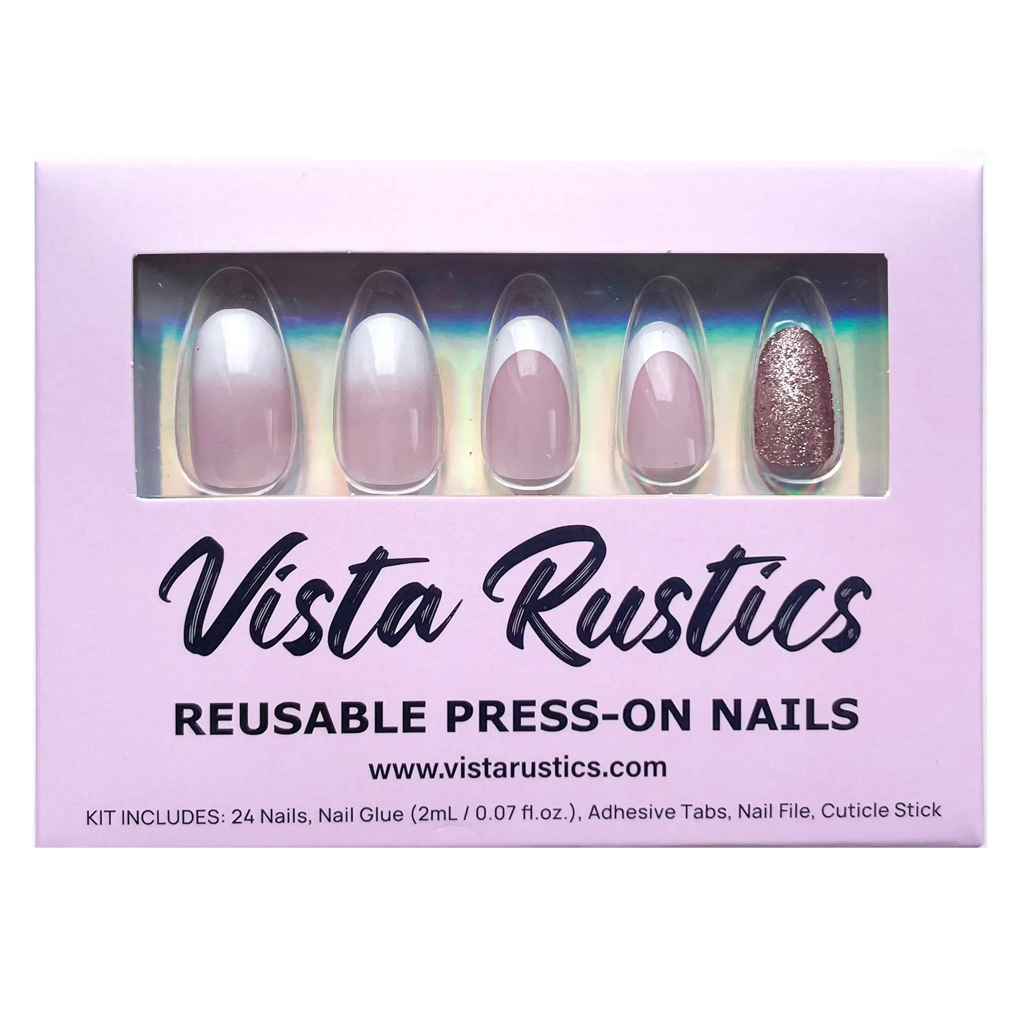 24 Pcs Press on Nails -Ombre French Bronze sold by Roxie’s Picks product image thumbnail 3