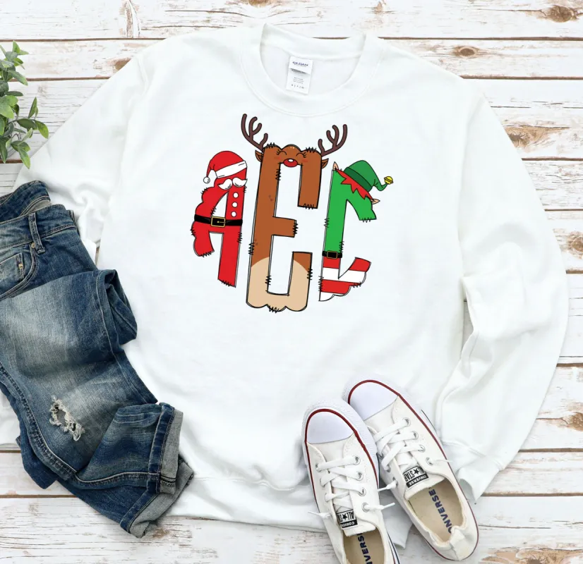 Holiday Monogram Sweatshirt sold by Roxie’s Picks