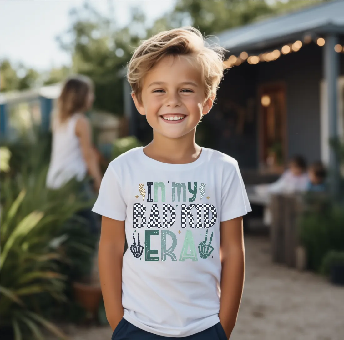 In My Bad Kid Era Boys White Tee Shirt sold by Roxie’s Picks product image thumbnail 2
