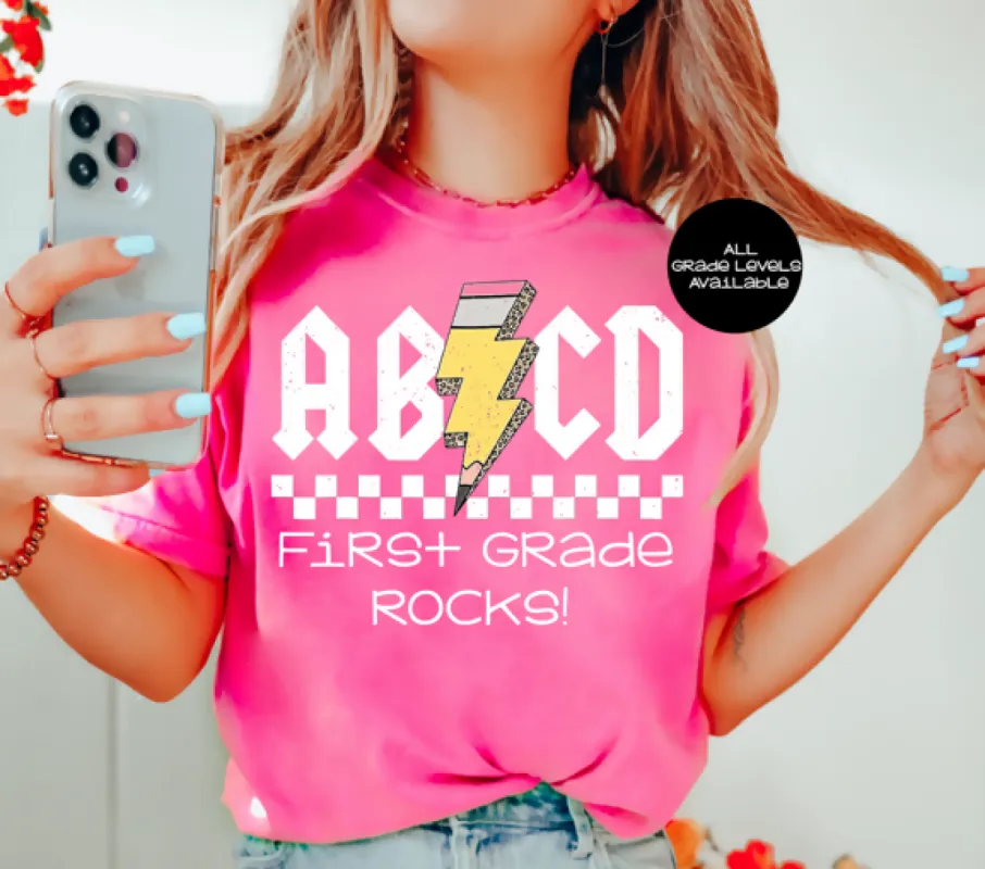 ABCD Rockstar Teach Shirts sold by Roxie’s Picks