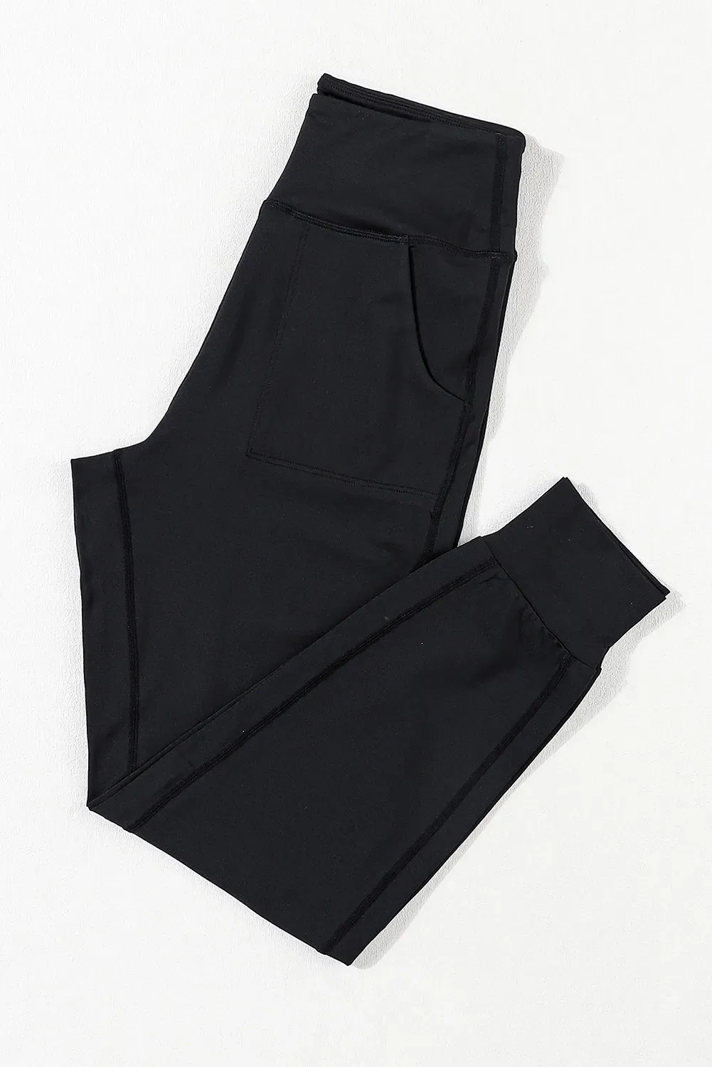 High Waist Pocketed Joggers With Exposed Seam sold by Roxie’s Picks product image thumbnail 5