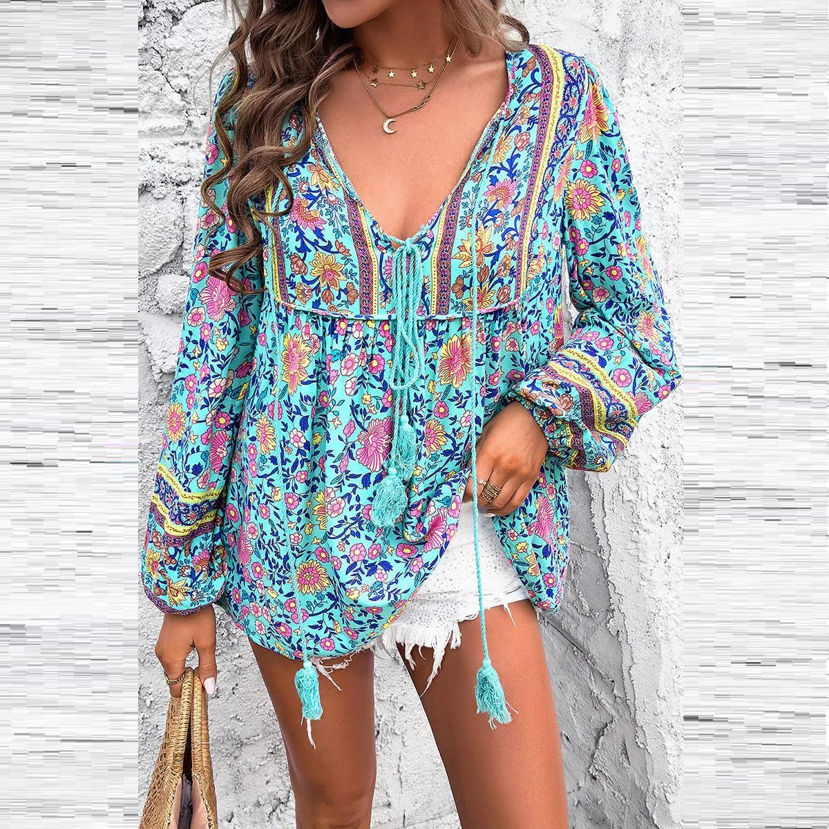 Floral Wanderlust Blouse sold by Roxie’s Picks