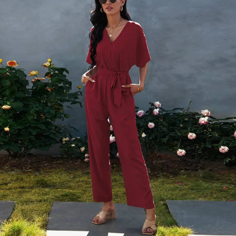 Timeless Wrap Jumpsuit sold by Roxie’s Picks