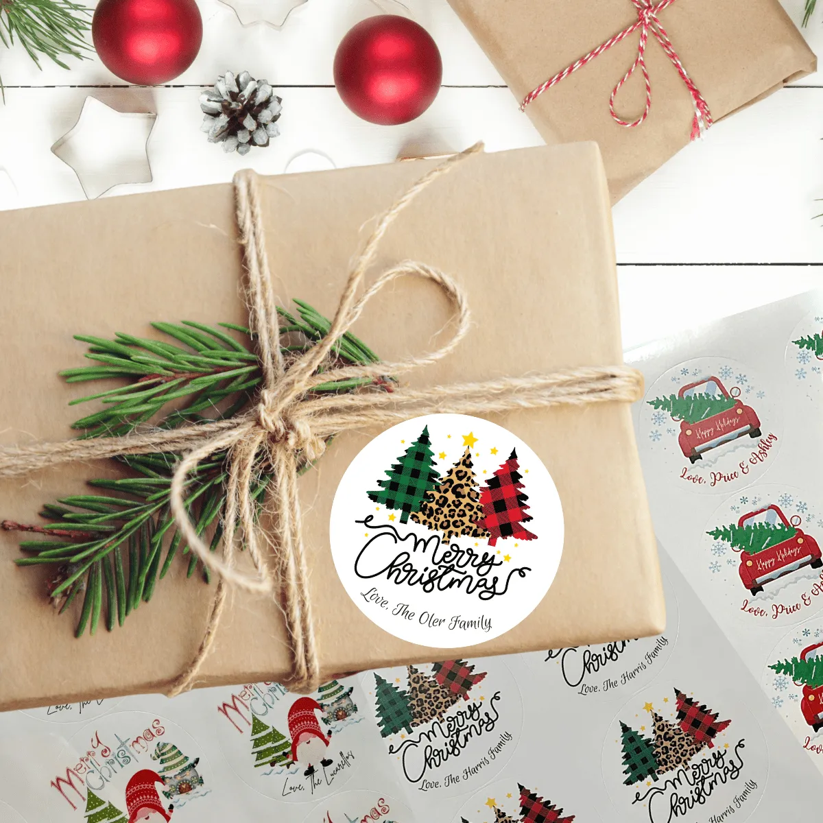 Personalized Peel & Stick Holiday Christmas Labels sold by Roxie’s Picks