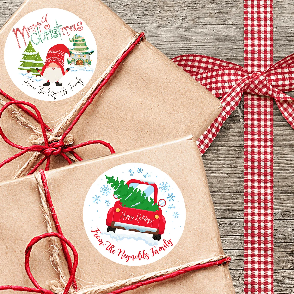 Personalized Peel & Stick Holiday Christmas Labels sold by Roxie’s Picks product image thumbnail 3