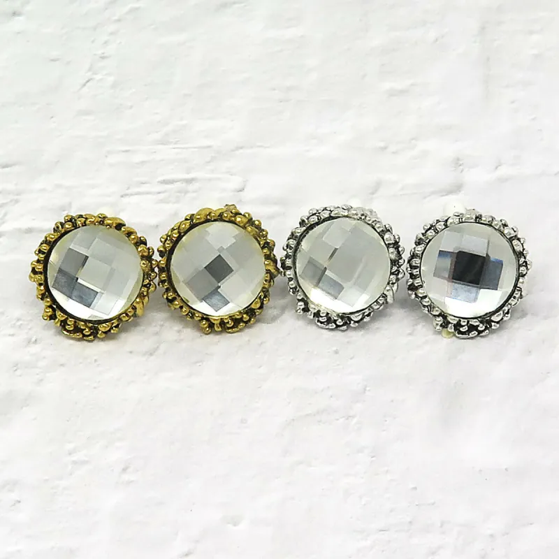 Antiqued Crystal Clip on Earrings sold by Roxie’s Picks