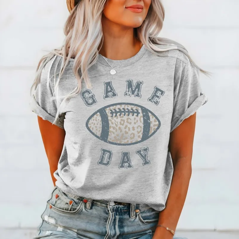 Game Day Leopard Football Graphic Tee sold by Roxie’s Picks