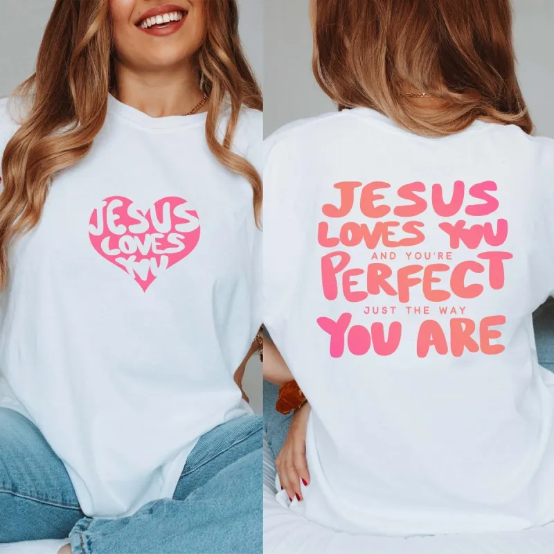 Jesus Loves You Just The Way You Are Comfort Color Tee With Front & Back Designs sold by Roxie’s Picks