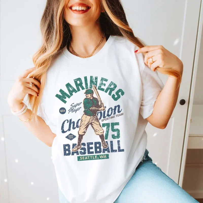 Mariners Vintage Baseball Team Tee sold by Roxie’s Picks