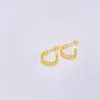 Aleja Cuban Link Chain Huggie Hoop 18K Gold Earrings sold by Roxie’s Picks
