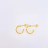 Aleja Cuban Link Chain Huggie Hoop 18K Gold Earrings sold by Roxie’s Picks
