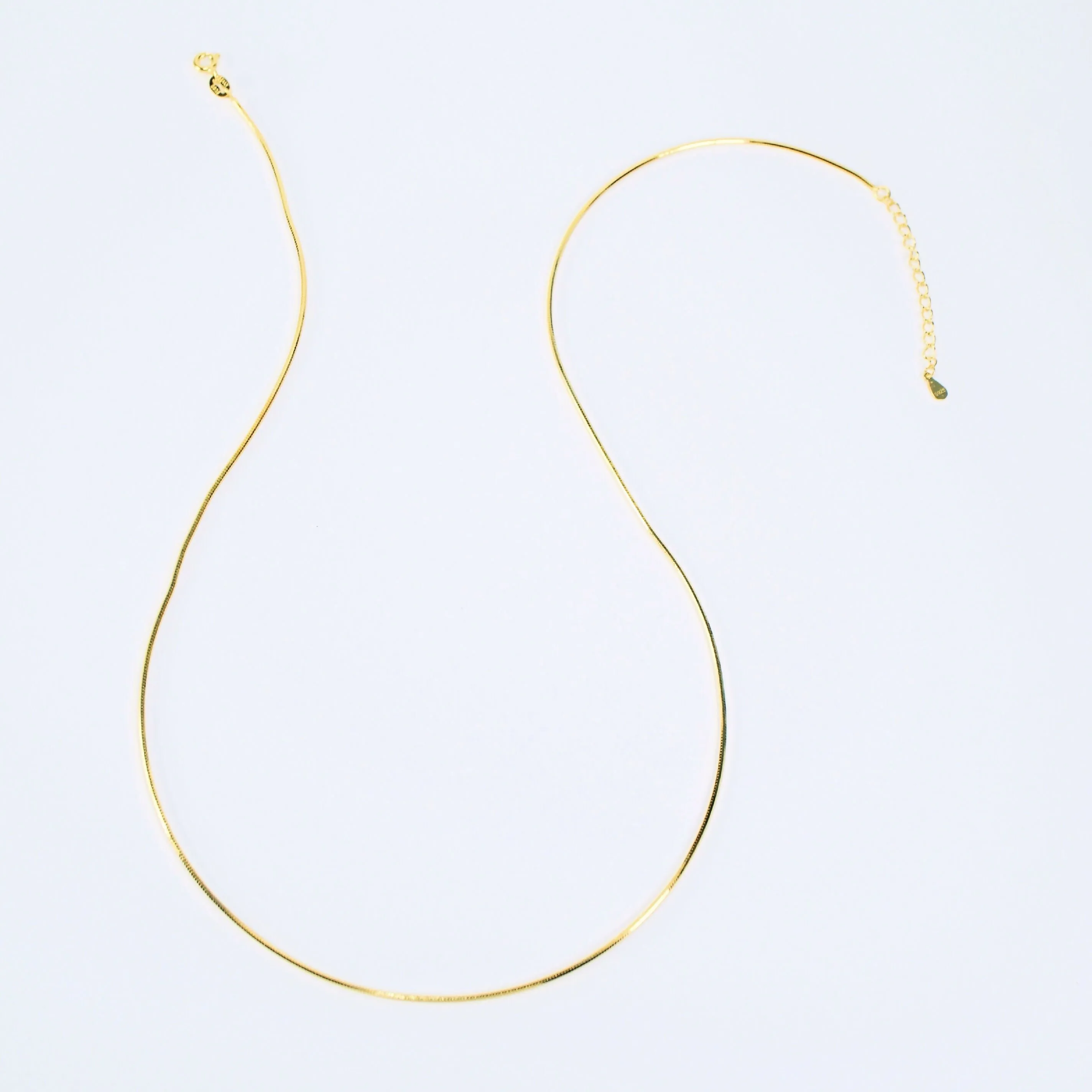 Skinny Herringbone Snake Chain Necklace 18K Gold Vermeil sold by Roxie’s Picks product image thumbnail 3