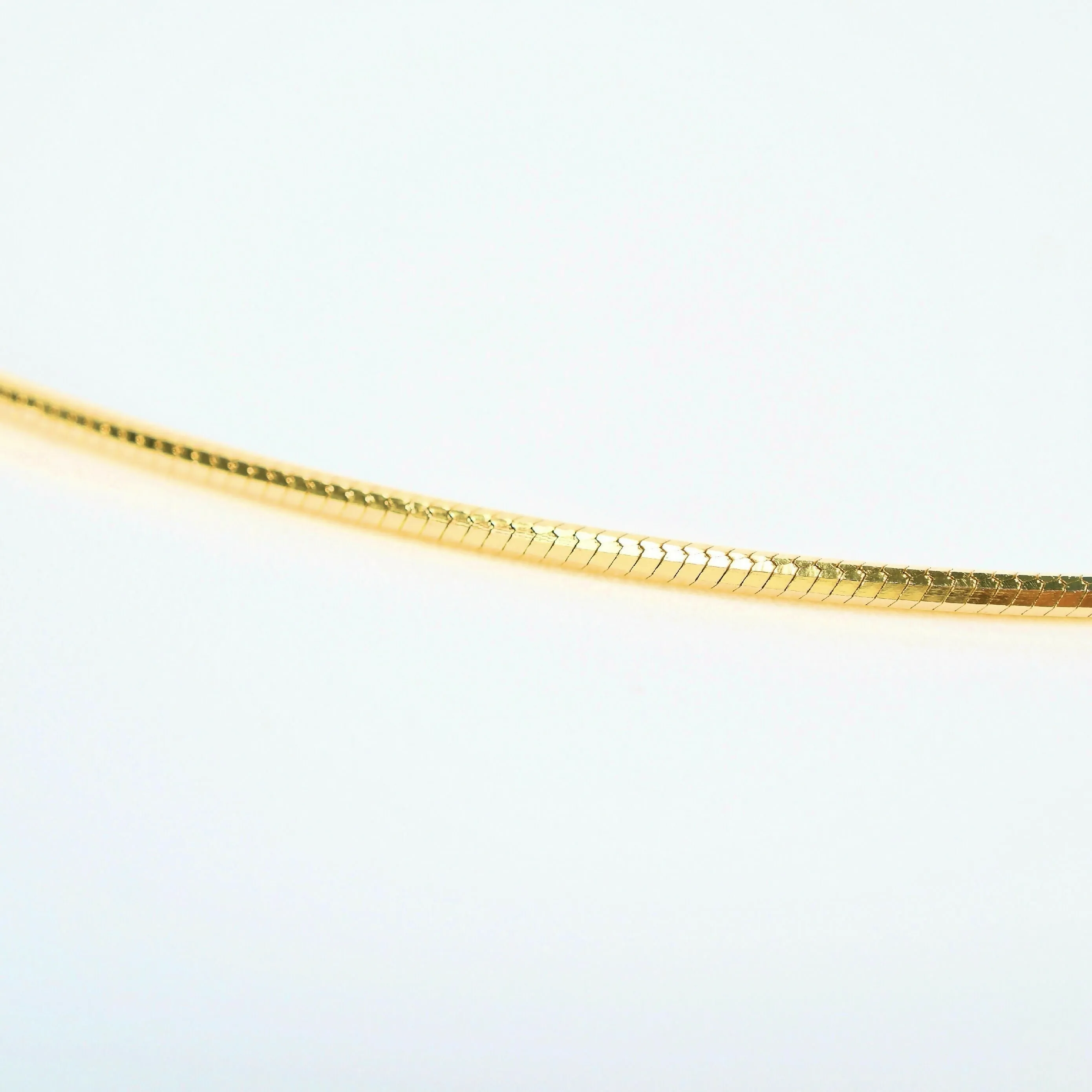 Skinny Herringbone Snake Chain Necklace 18K Gold Vermeil sold by Roxie’s Picks product image thumbnail 2