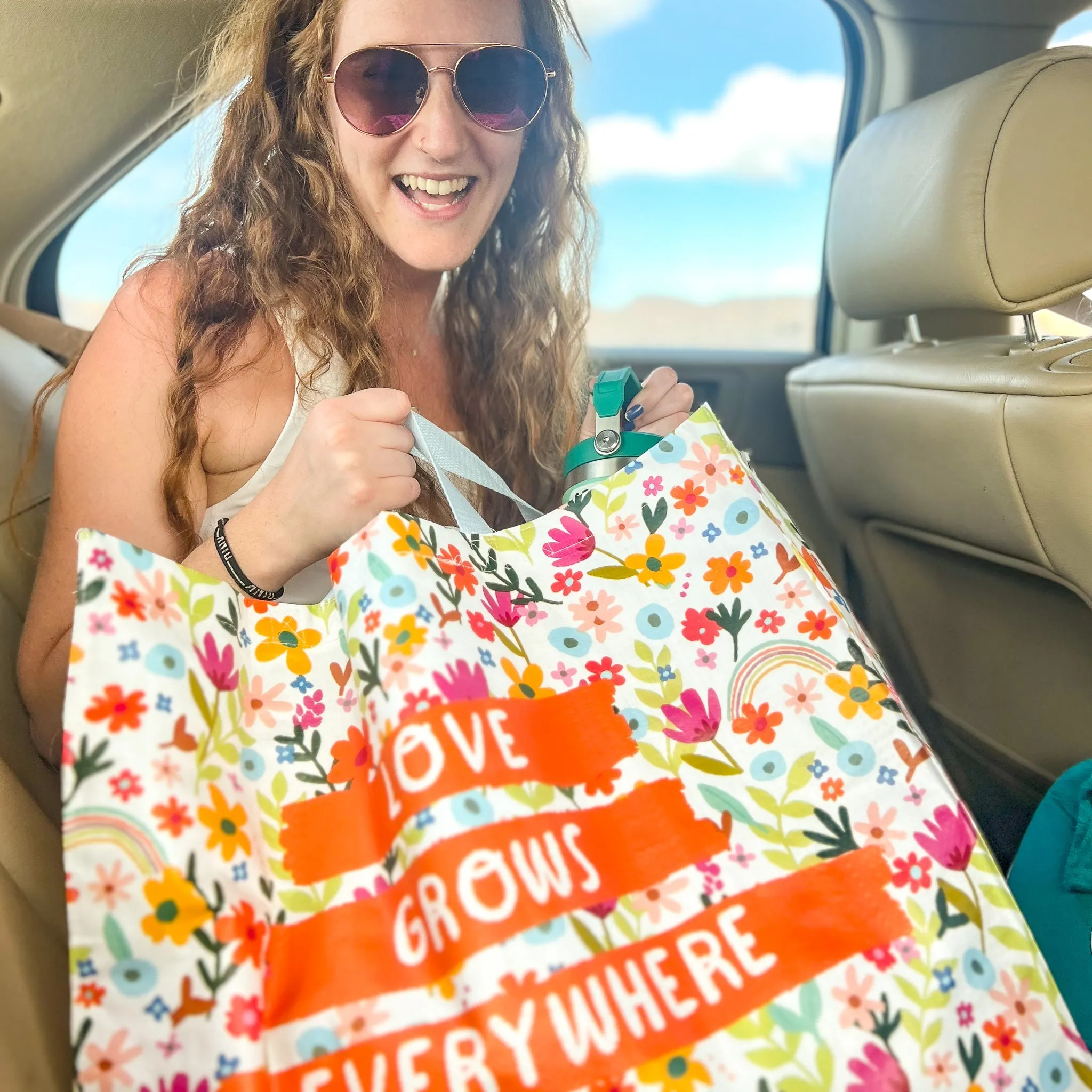 Love Grows Jumbo Beach Tote sold by Roxie’s Picks product image thumbnail 2