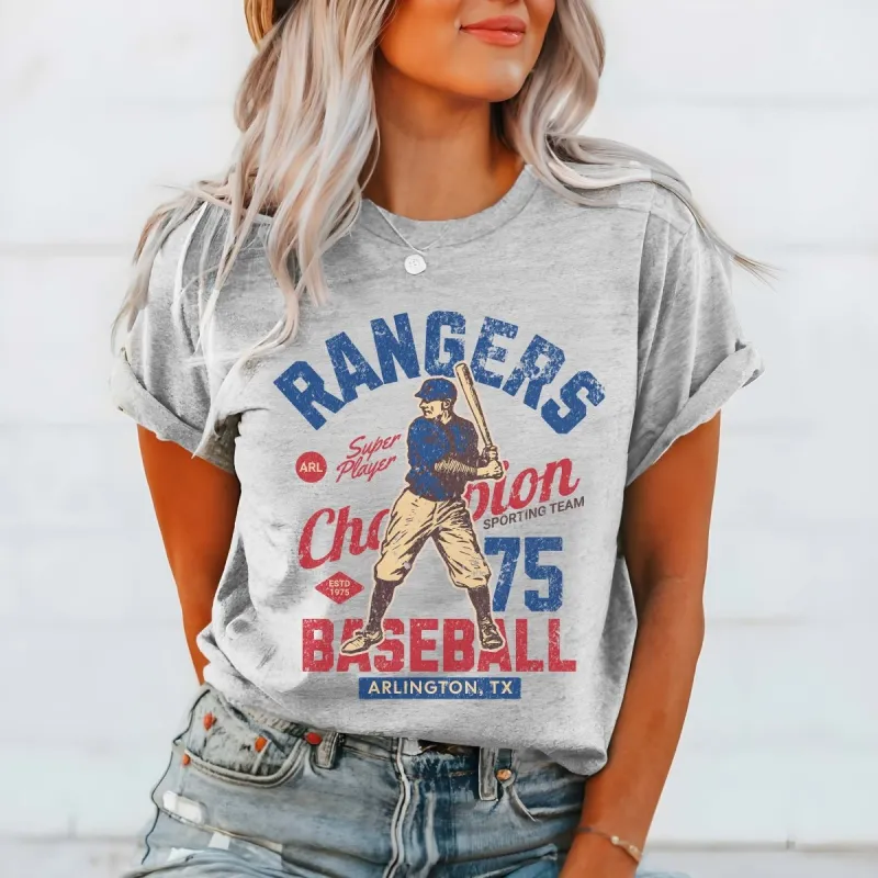Rangers Vintage Baseball Team Tee sold by Roxie’s Picks
