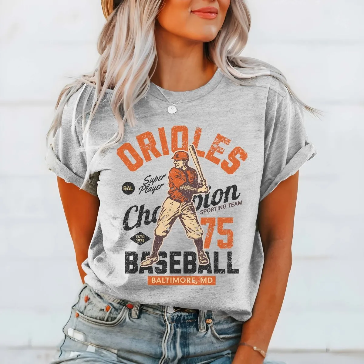 Orioles Vintage Baseball Team Tee sold by Roxie’s Picks product image thumbnail 3