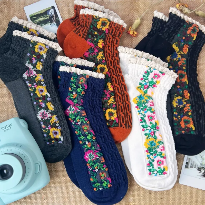Audrey Vintage Ankle Socks | 5 Colors sold by Roxie’s Picks