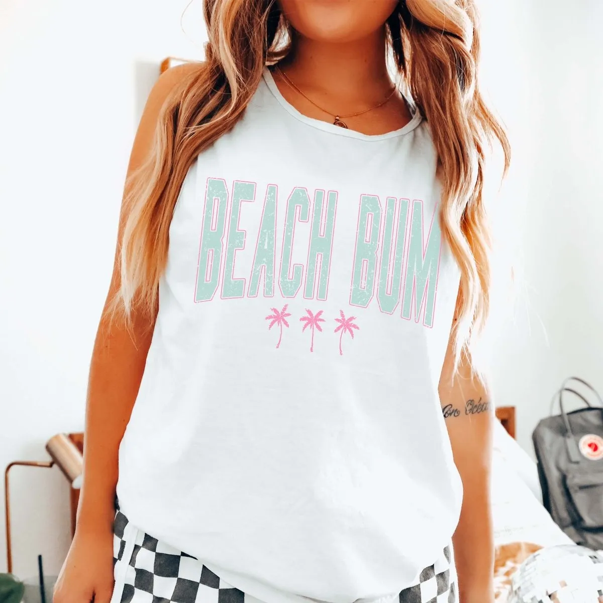 Beach Bum Palm Trees Comfort Color Tank sold by Roxie’s Picks product image thumbnail 5