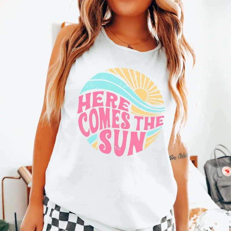 Here Comes The Sun Comfort Color Tank sold by Roxie’s Picks