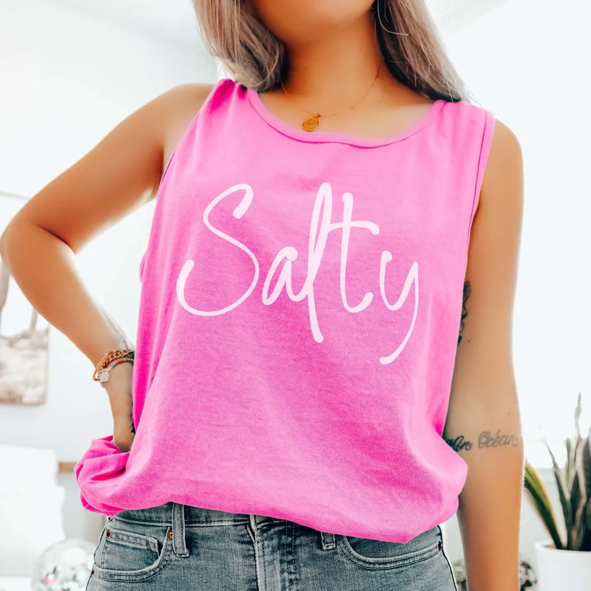 Salty Comfort Color Tank sold by Roxie’s Picks product image thumbnail 3