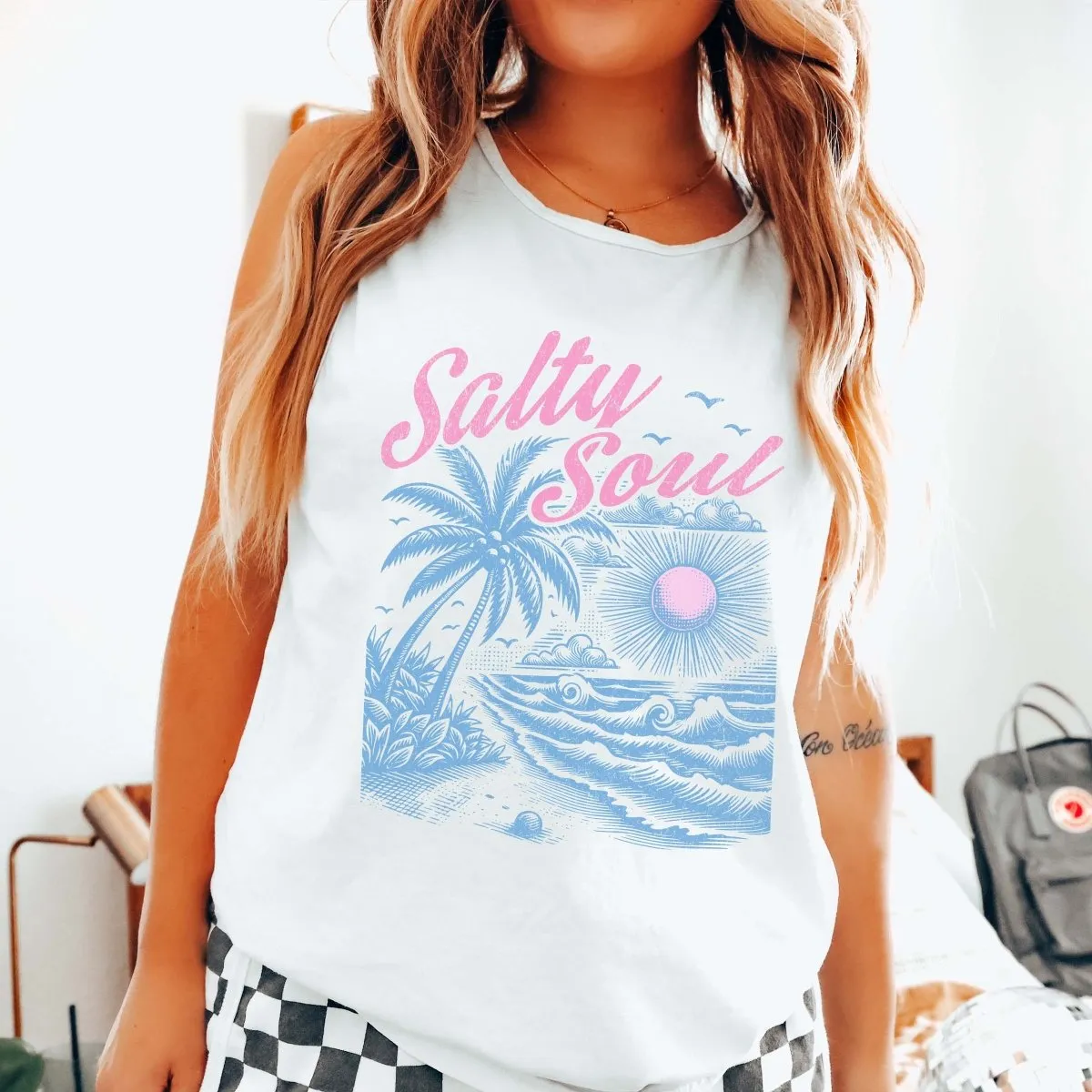 Salty Soul Comfort Color Tank sold by Roxie’s Picks product image thumbnail 3