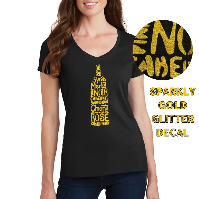 Super Soft Glittery Wine Tee's sold by Roxie’s Picks product image thumbnail 2