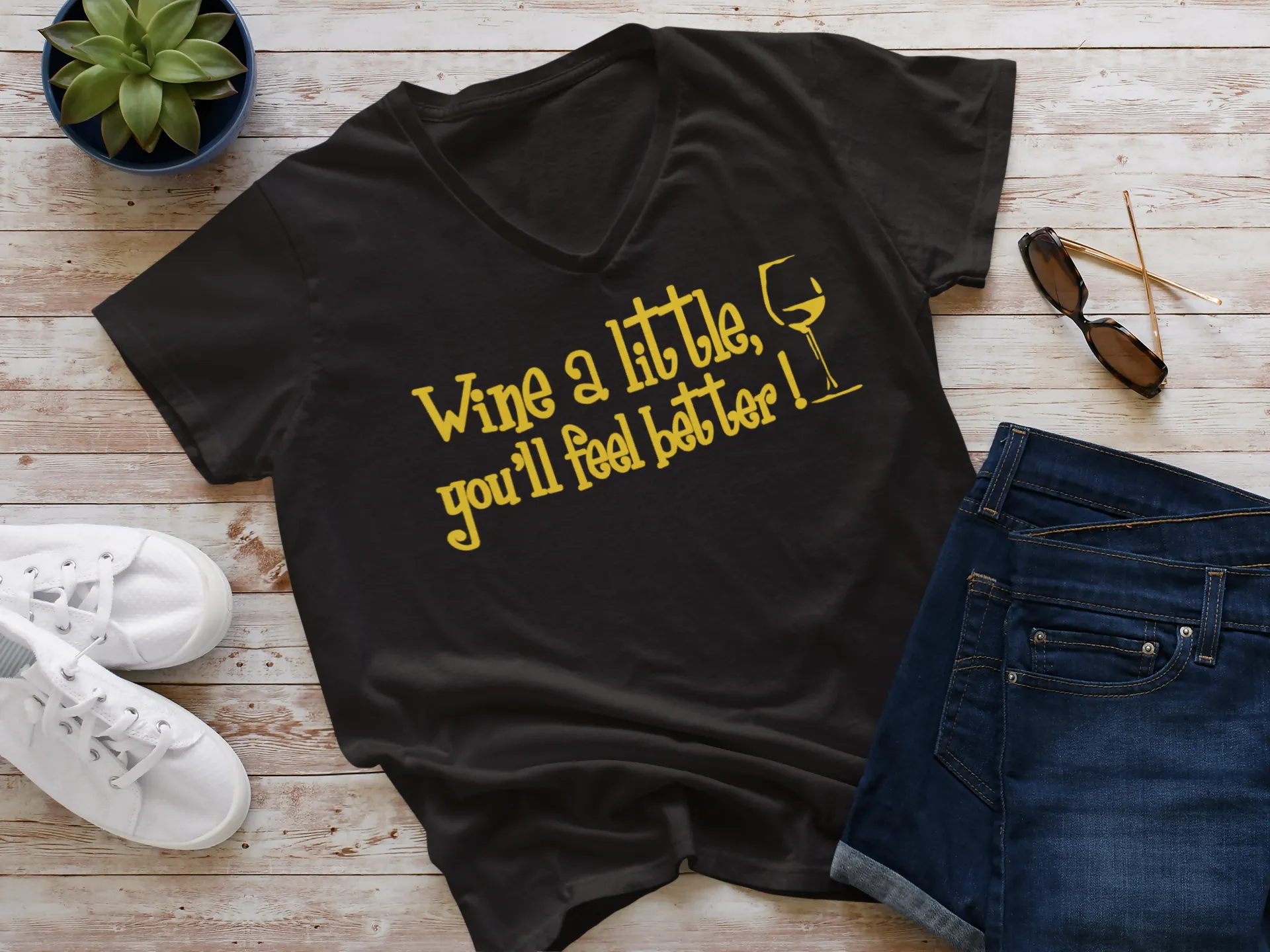 Super Soft Glittery Wine Tee's sold by Roxie’s Picks