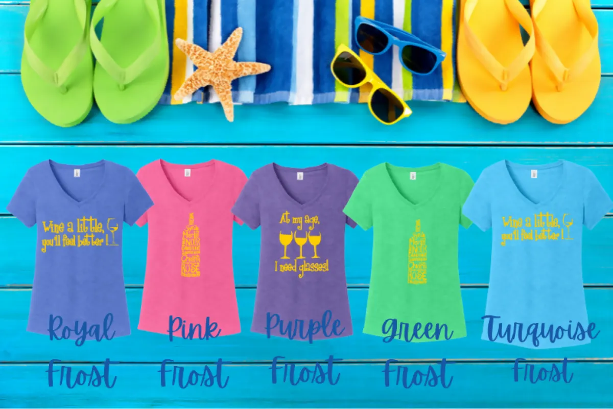 Glittery Super Soft Wine Tee's sold by Roxie’s Picks